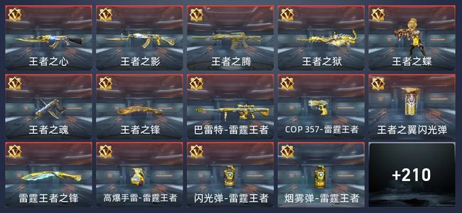 穿越火线：枪战王者15王者 215英雄武器 9英雄角色 344万化 新锐