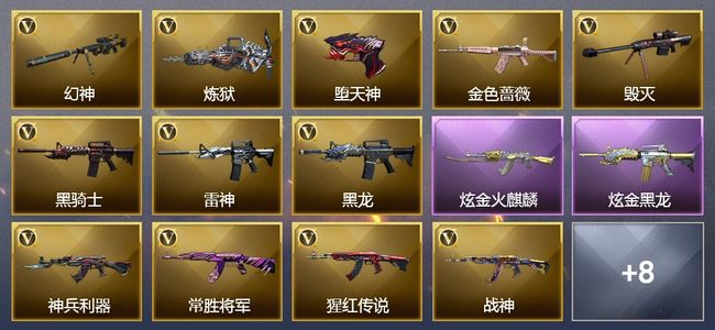 穿越火线（CF）2王者武器 2炫金武器 47V武器 5V角色 6皮肤 可排位