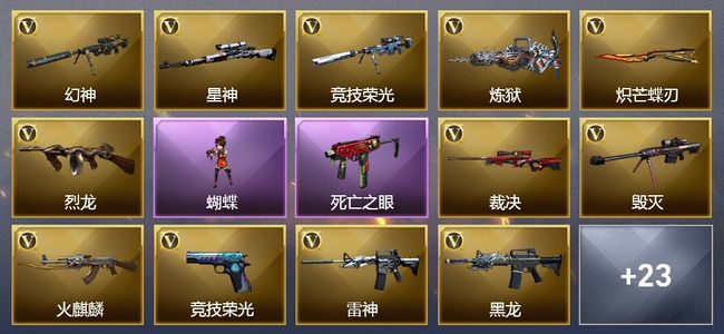 穿越火线（CF）2传说武器 10王者武器 42V武器 6V角色 7皮肤 可排位