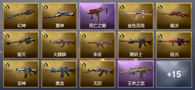 穿越火线（CF）4王者武器 1炫金武器 37V武器 3V角色 8皮肤 可排位