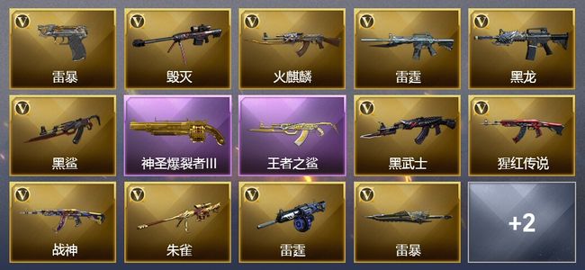 穿越火线（CF）2王者武器 52V武器 2V角色 3皮肤 可排位