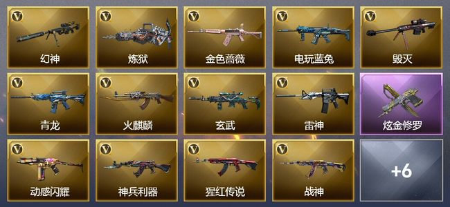 穿越火线（CF）2王者武器 2炫金武器 22V武器 1V角色 2皮肤 可排位