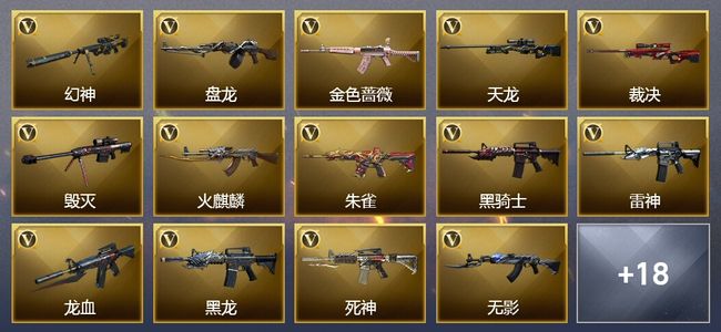 穿越火线（CF）7王者武器 1炫金武器 60V武器 4V角色 3皮肤 可排位