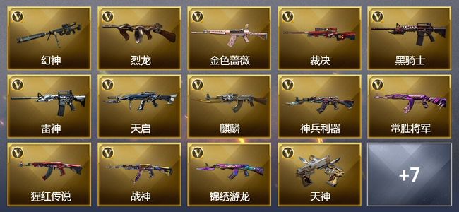 穿越火线（CF）8王者武器 47V武器 4V角色 12皮肤 可排位