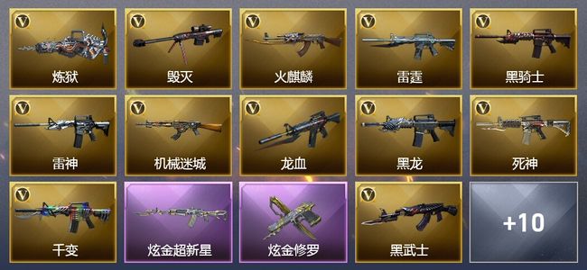 穿越火线（CF）1王者武器 3炫金武器 68V武器 5V角色 6皮肤 可排位