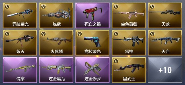 穿越火线（CF）1王者武器 2炫金武器 30V武器 2V角色 4皮肤 可排位