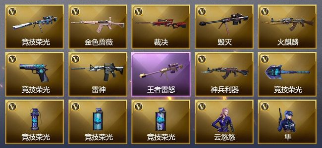 穿越火线（CF）3王者武器 23V武器 3V角色 2皮肤 可排位