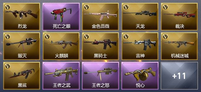 穿越火线（CF）3王者武器 4炫金武器 45V武器 1V角色 5皮肤 可排位