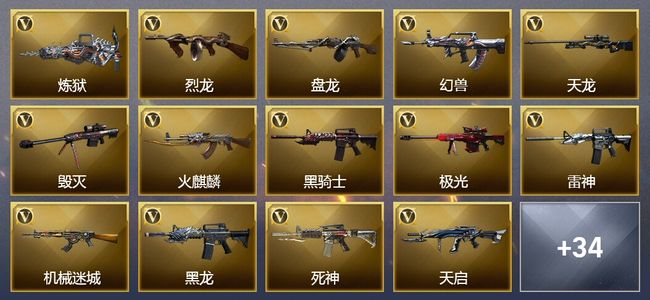 穿越火线（CF）14王者武器 2炫金武器 99V武器 7V角色 3皮肤 可排位