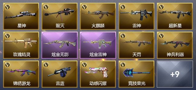 穿越火线（CF）4王者武器 2炫金武器 24V武器 6V角色 2皮肤 可排位
