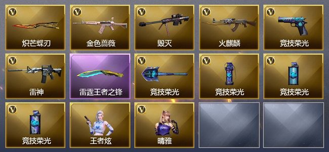 穿越火线（CF）25王者武器 21V武器 3V角色 1皮肤 可排位