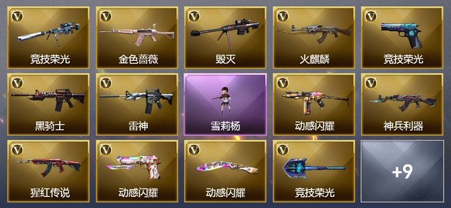穿越火线（CF）6王者武器 47V武器 4V角色 5皮肤 可排位