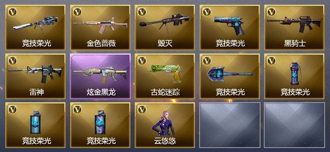 穿越火线（CF）1炫金武器 31V武器 3V角色 2皮肤 可排位