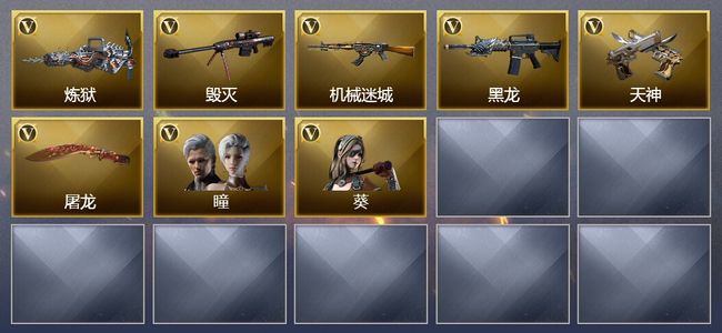 穿越火线（CF）1王者武器 12V武器 2V角色 3皮肤 可排位