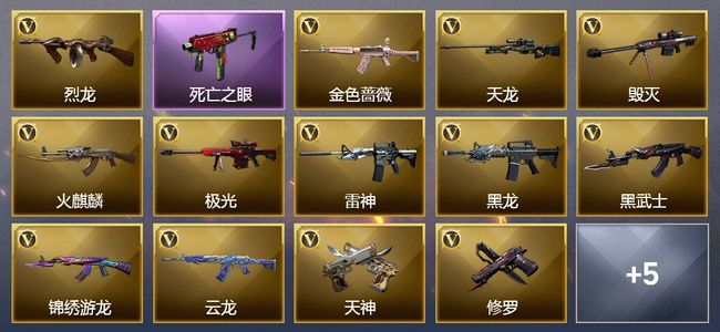 穿越火线（CF）5王者武器 33V武器 3V角色 1皮肤 可排位
