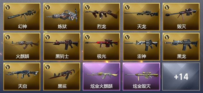 穿越火线（CF）5王者武器 2炫金武器 61V武器 3V角色 3皮肤 可排位