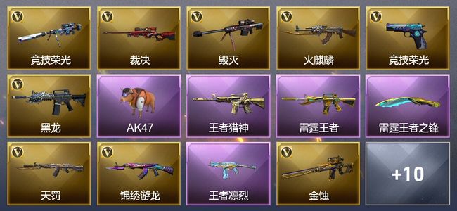 穿越火线（CF）17王者武器 21V武器 2V角色 3皮肤 可排位