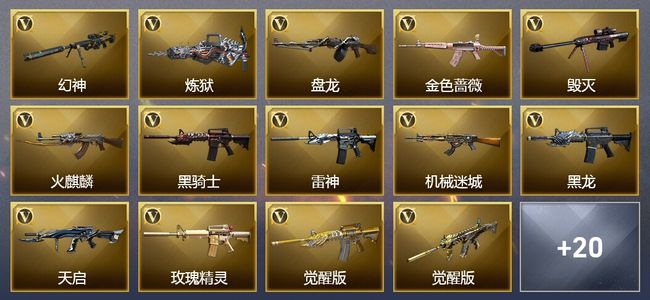 穿越火线（CF）9王者武器 1炫金武器 48V武器 15V角色 11皮肤 可排位