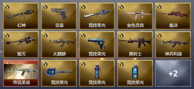 穿越火线（CF）1传说武器 19V武器 11V角色 6皮肤 可排位
