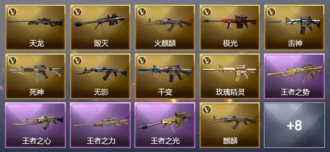 穿越火线（CF）4王者武器 34V武器 2V角色 2皮肤 可排位