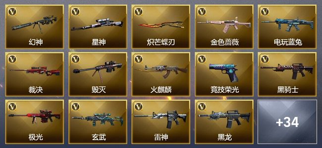 穿越火线（CF）9王者武器 71V武器 19V角色 32皮肤 可排位