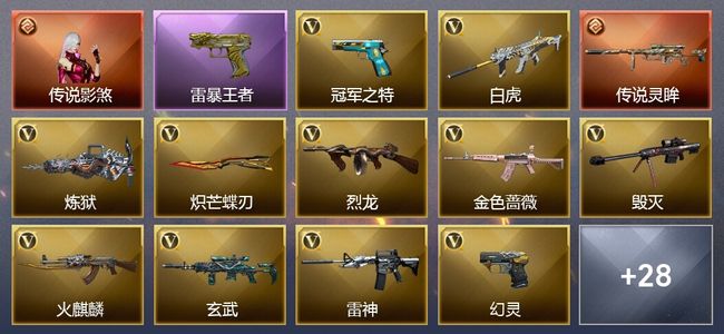 穿越火线（CF）1传说角色 1传说武器 14王者武器 44V武器 24V角色 18皮肤 可排位