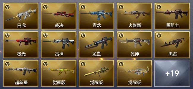 穿越火线（CF）3王者武器 34V武器 18V角色 9皮肤 可排位