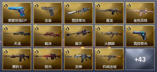 穿越火线（CF）4王者武器 84V武器 16V角色 18皮肤 可排位