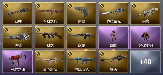 穿越火线（CF）8王者武器 1炫金武器 75V武器 19V角色 30皮肤 可排位