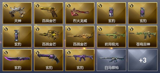 穿越火线（CF）1王者武器 35V武器 13V角色 1皮肤 可排位