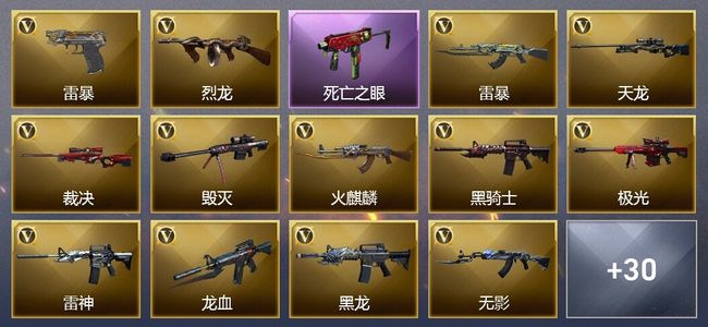 穿越火线（CF）3王者武器 2炫金武器 57V武器 8V角色 6皮肤 可排位