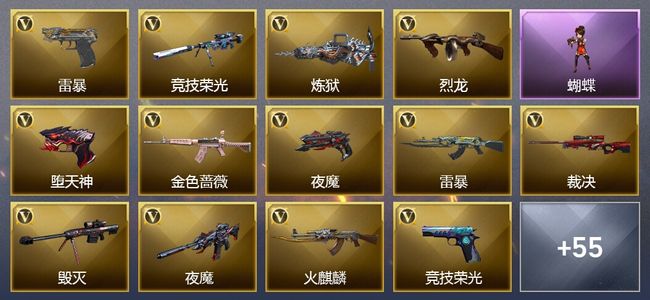 穿越火线（CF）5王者武器 6炫金武器 121V武器 22V角色 7皮肤 可排位