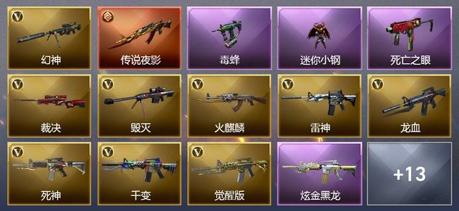 穿越火线（CF）0传说角色 1传说武器 0王者武器 4炫金武器 16V武器 16V角色 6皮肤 可排位 无
