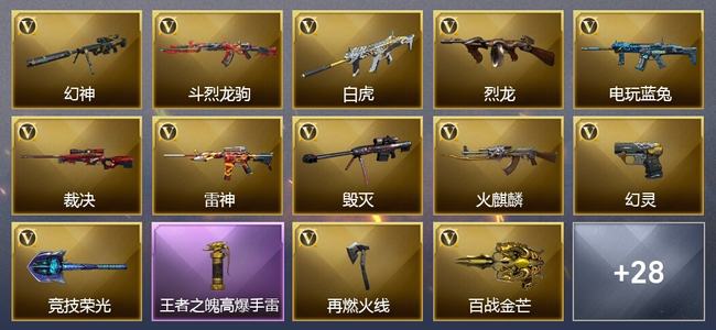 穿越火线（CF）0传说角色 0传说武器 1王者武器 0炫金武器 49V武器 30V角色 6皮肤 可排位 枪王