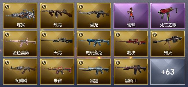 穿越火线（CF）0传说角色 0传说武器 3王者武器 4炫金武器 120V武器 35V角色 20皮肤 可排位 荣耀之巅