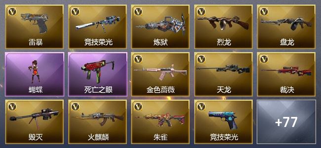 穿越火线（CF）0传说角色 0传说武器 6王者武器 5炫金武器 112V武器 44V角色 30皮肤 可排位 大师