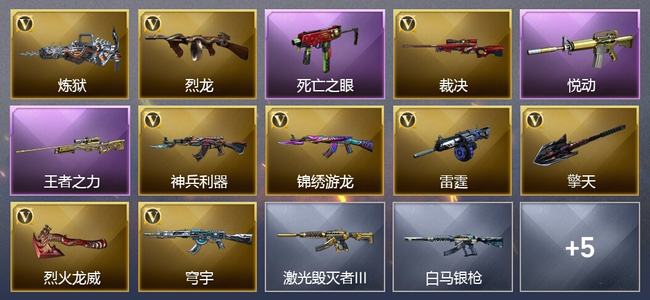穿越火线（CF）0传说角色 0传说武器 2王者武器 0炫金武器 12V武器 33V角色 6皮肤 可排位 新锐