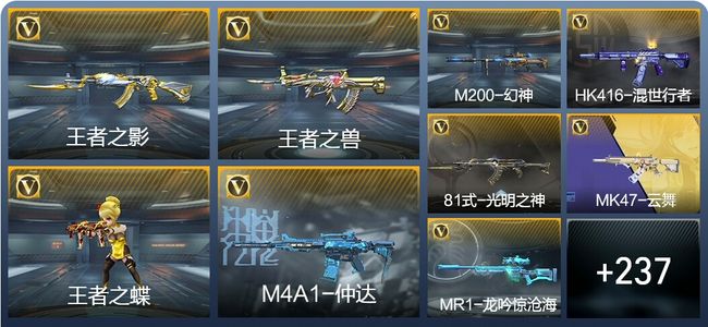 穿越火线：枪战王者5王者武器 246英雄武器 7英雄角色 453万化 枪圣