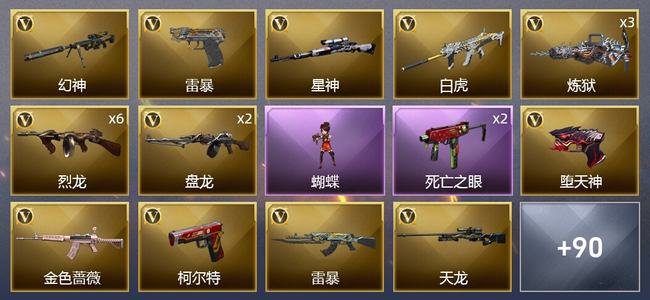 穿越火线（CF）5王者武器 4炫金武器 131V武器 4V角色 28皮肤 可排位 新锐