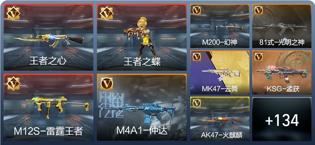 穿越火线：枪战王者V5 7王者 169英雄武器 2英雄角色 207万化 枪圣S