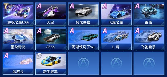 QQ飞车手游V8 1永久T车 10永久A车 12永久赛车 8宠物 男号 铂金