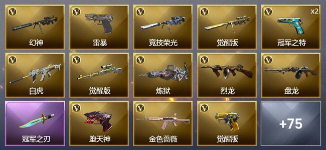 穿越火线（CF）2王者武器 106V武器 3V角色 44皮肤 可排位