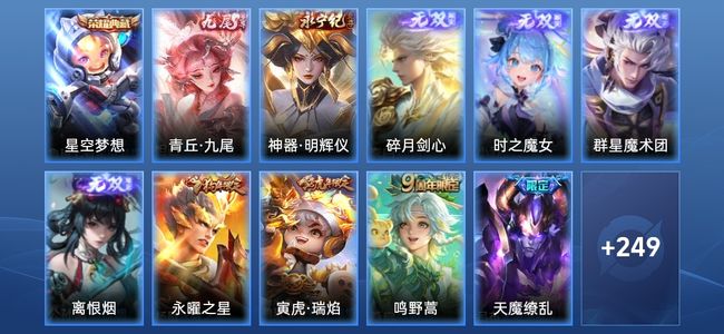 王者荣耀1典藏 10传说 71史诗 260皮肤 123英雄 尊贵铂金II
