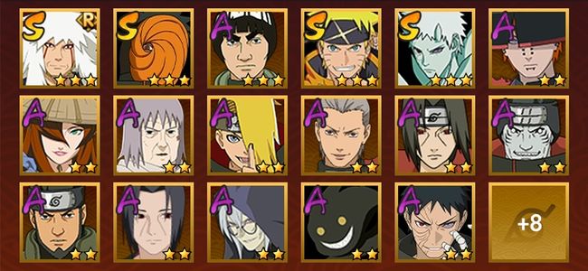 火影忍者V10 4S忍 21A忍 105忍 584S碎片 18通灵 300W战力 前500名 上忍