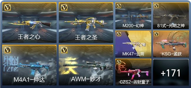 穿越火线：枪战王者V7 5王者武器 202英雄武器 3英雄角色 461万化 枪圣S