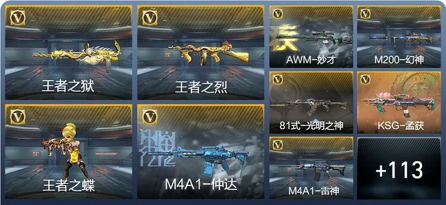 穿越火线：枪战王者V5 6王者武器 156英雄武器 6英雄角色 211万化 新锐