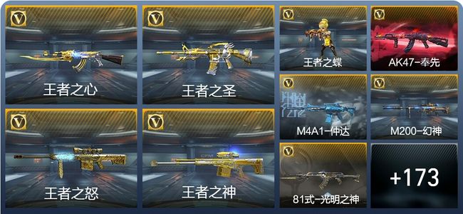 穿越火线：枪战王者V7 12王者武器 207英雄武器 5英雄角色 379万化 新锐