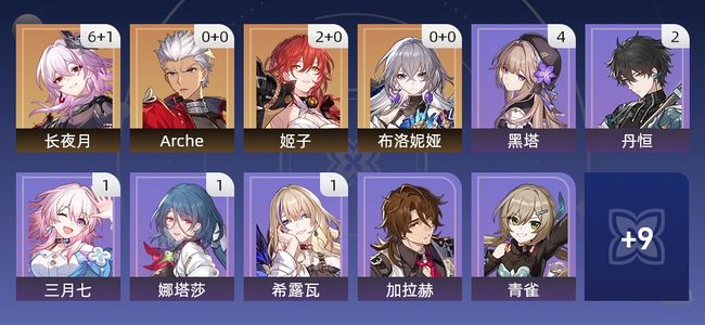 崩坏：星穹铁道13黄 12角色黄 1光锥黄 4五星角色 1五星光锥 61级 男主
