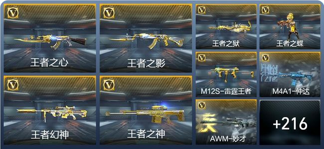 穿越火线：枪战王者12王者武器 225英雄武器 7英雄角色 482万化 枪圣S