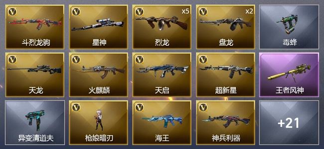穿越火线（CF）2王者武器 29V武器 4V角色 7皮肤 可排位 枪王